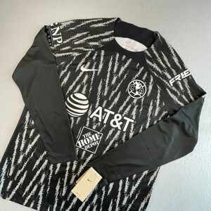 Nike Club America 2021/22 Long Sleeve Soccer Jersey Black/White Mens Large